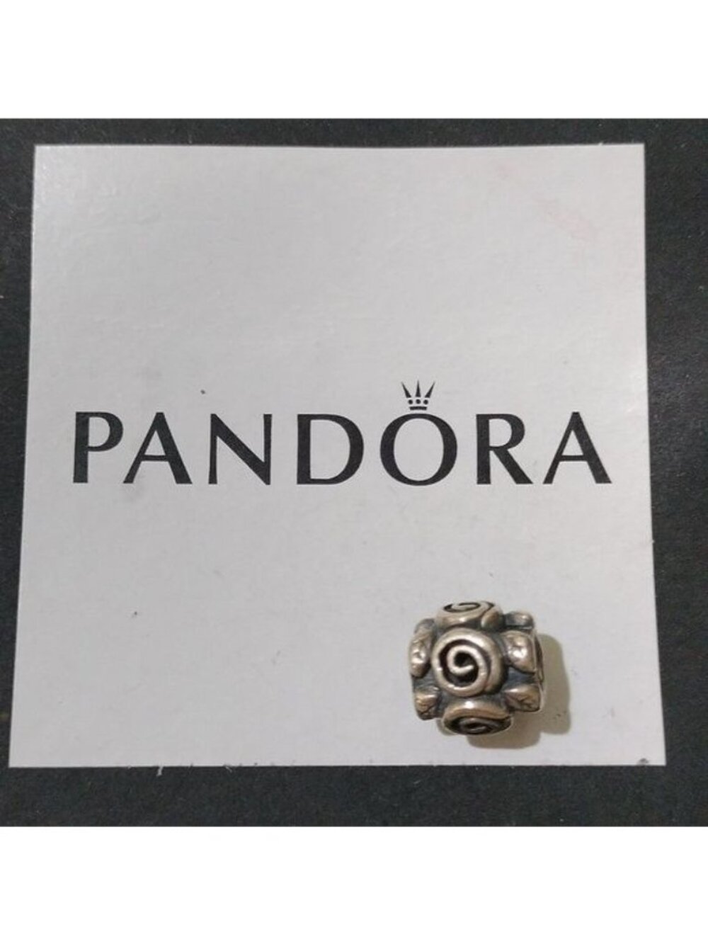 Pandora Retired Sterling Silver Rose Leaf Bead - 790136